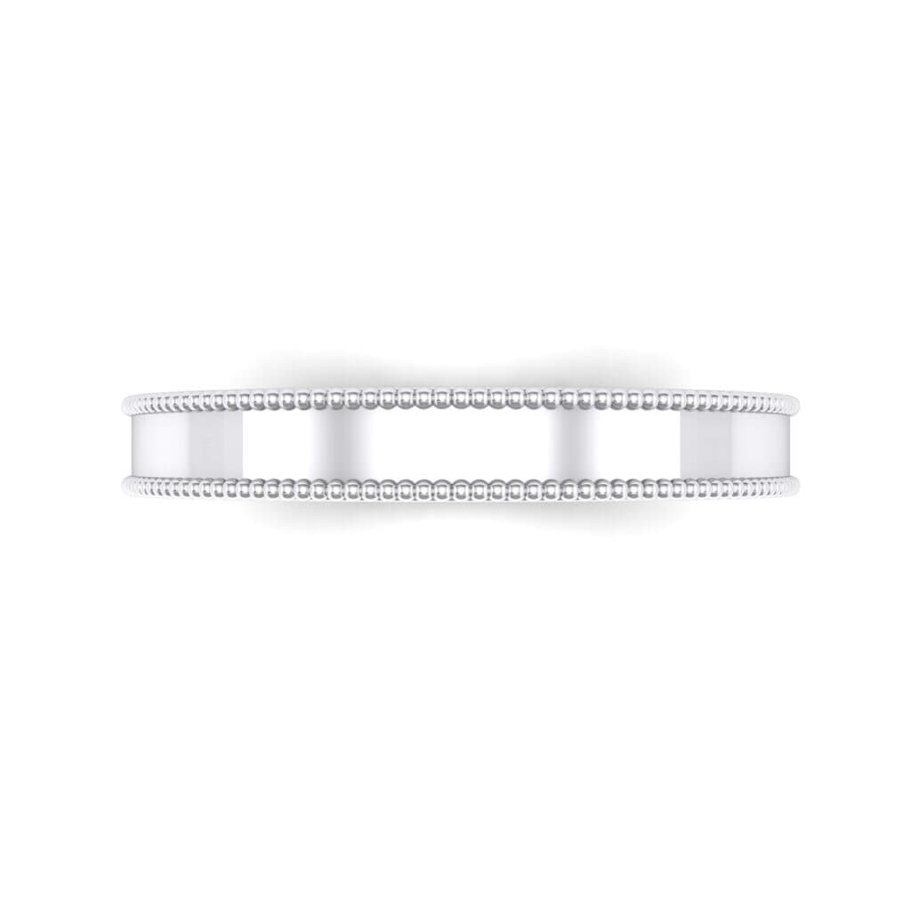 Flat Milgrain Ring (0 CTW) 5115 Render 1 01 Camera4 Metal 4 White Gold 0 Floor 0 Emitter Aqua Light 0