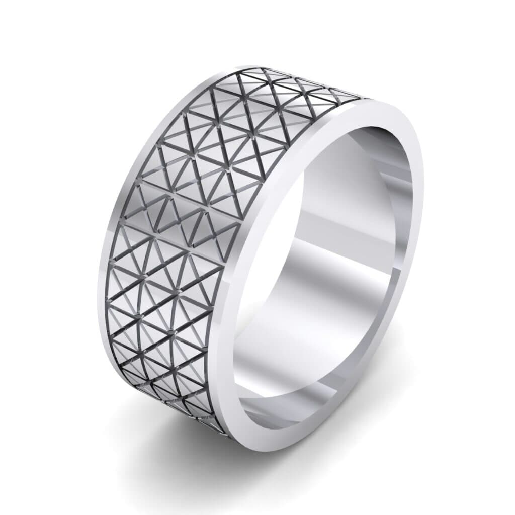 Wide Etched X Ring (0 CTW) 5133 Render 1 01 Camera1 Metal 4 White Gold 0 Floor 0 Emitter Aqua Light 0