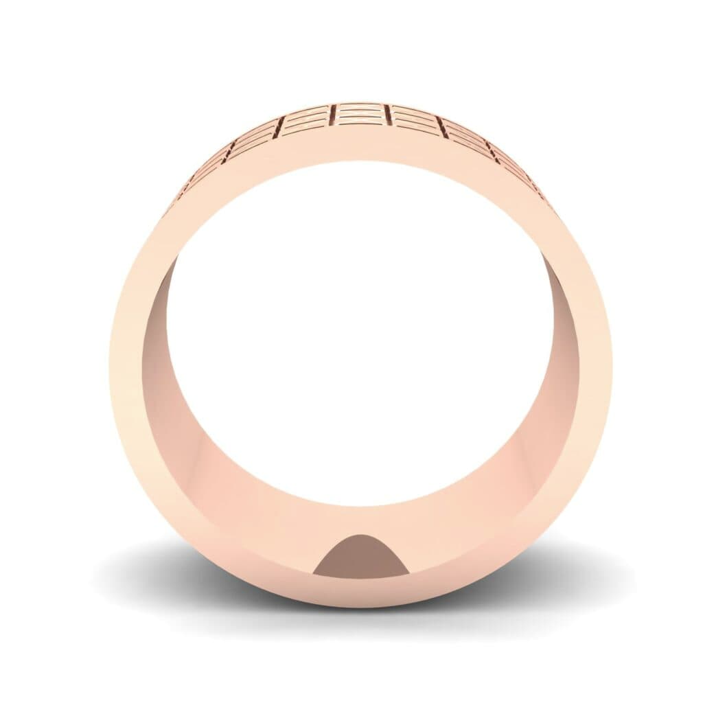 Wide Etched X Ring (0 CTW) 5133 Render 1 01 Camera3 Metal 2 Rose Gold 0 Floor 0 Emitter Aqua Light 0