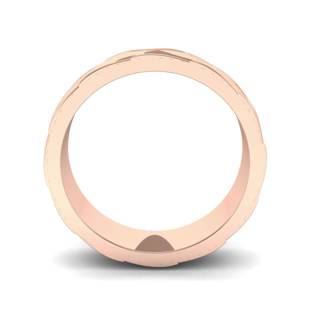 Wide Chevron Textured Ring (0 CTW) 5134 Render 1 01 Camera3 Metal 2 Rose Gold 0 Floor 0 Emitter Aqua Light 0