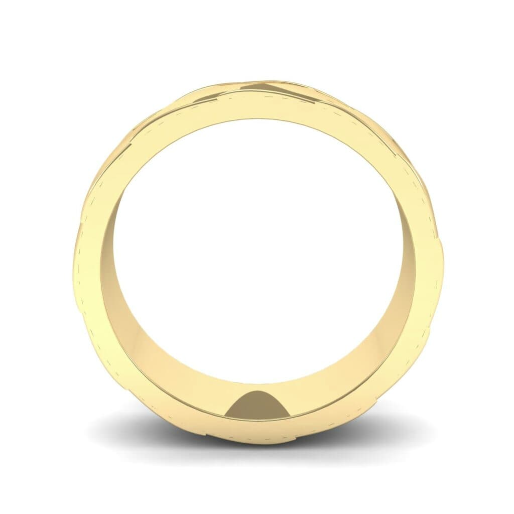 Wide Chevron Textured Ring (0 CTW) 5134 Render 1 01 Camera3 Metal 3 Yellow Gold 0 Floor 0 Emitter Aqua Light 0