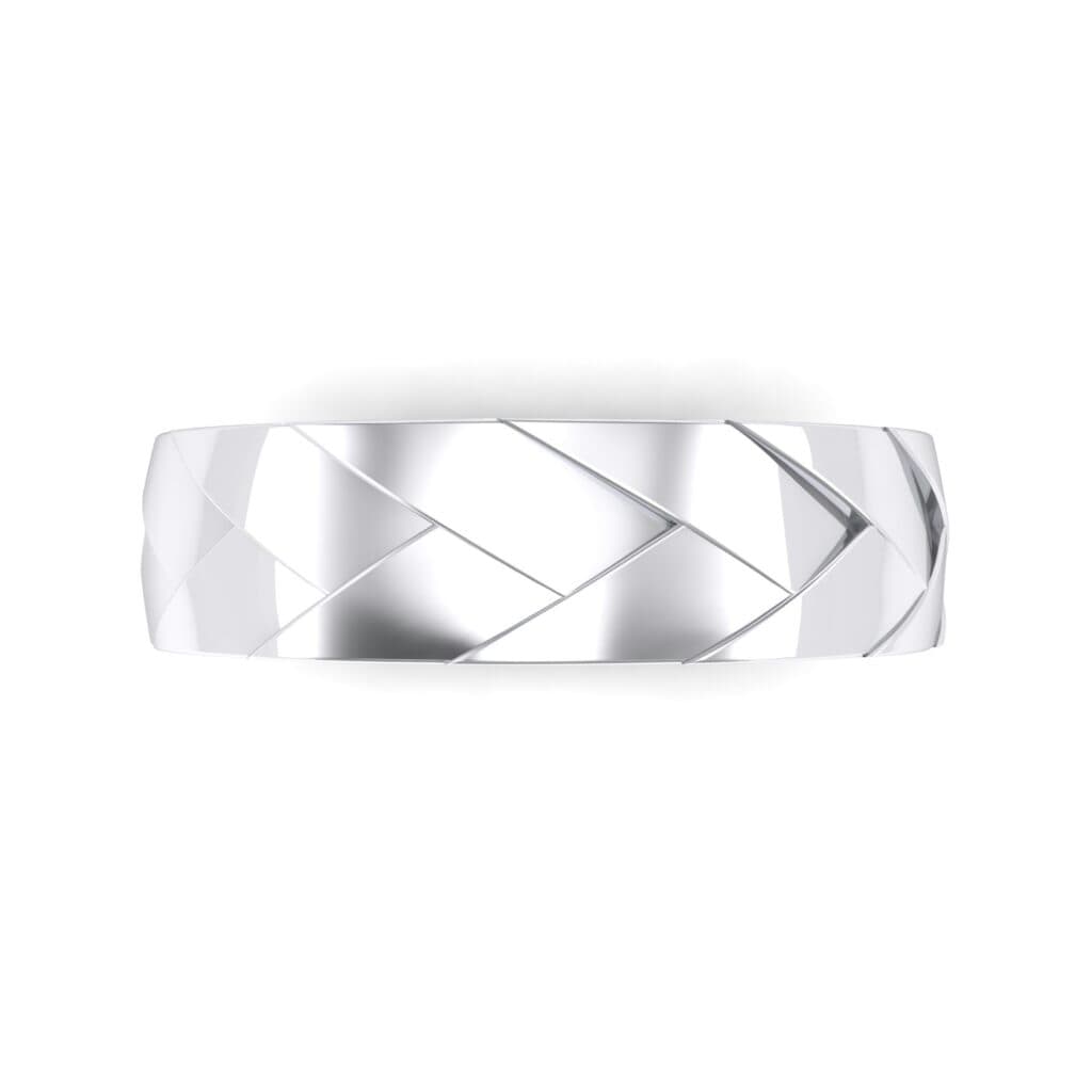 Wide Chevron Textured Ring (0 CTW) 5134 Render 1 01 Camera4 Metal 4 White Gold 0 Floor 0 Emitter Aqua Light 0