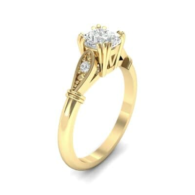 Vintage Shoulder Diamond Engagement Ring (0.8 CTW) Perspective View
