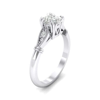 Vintage Shoulder Diamond Engagement Ring (0.8 CTW) Perspective View