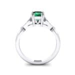 Vintage Shoulder Emerald Engagement Ring (0.8 CTW) Side View