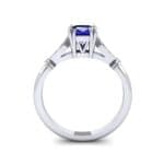 Vintage Shoulder Blue Sapphire Engagement Ring (0.8 CTW) Side View