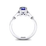 Vintage Shoulder Blue Sapphire Engagement Ring (0.8 CTW) Side View