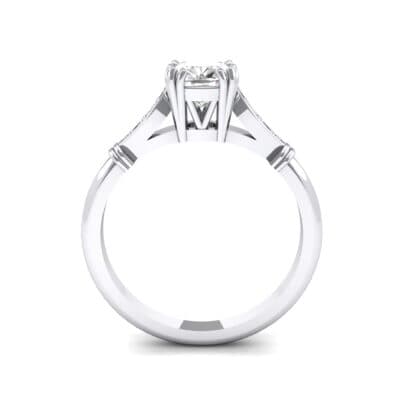 Vintage Shoulder Diamond Engagement Ring (0.8 CTW) Side View