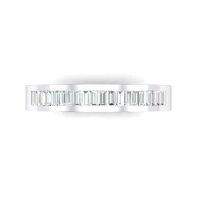 Channel-Set Baguette Crystal Ring (0.6 CTW) Top Flat View