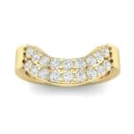 Curved Two-Row Diamond Ring (0.52 CTW) Top Dynamic View