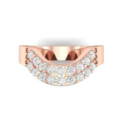 Curved Two-Row Diamond Ring (0.52 CTW) Top Flat View