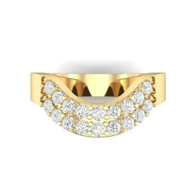 Curved Two-Row Diamond Ring (0.52 CTW) Top Flat View