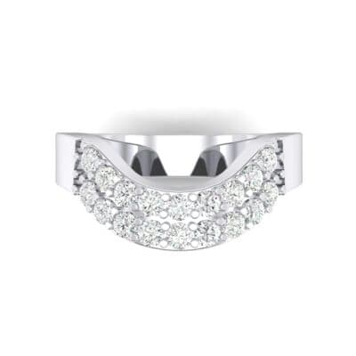 Curved Two-Row Crystal Ring (0 CTW) Top Flat View