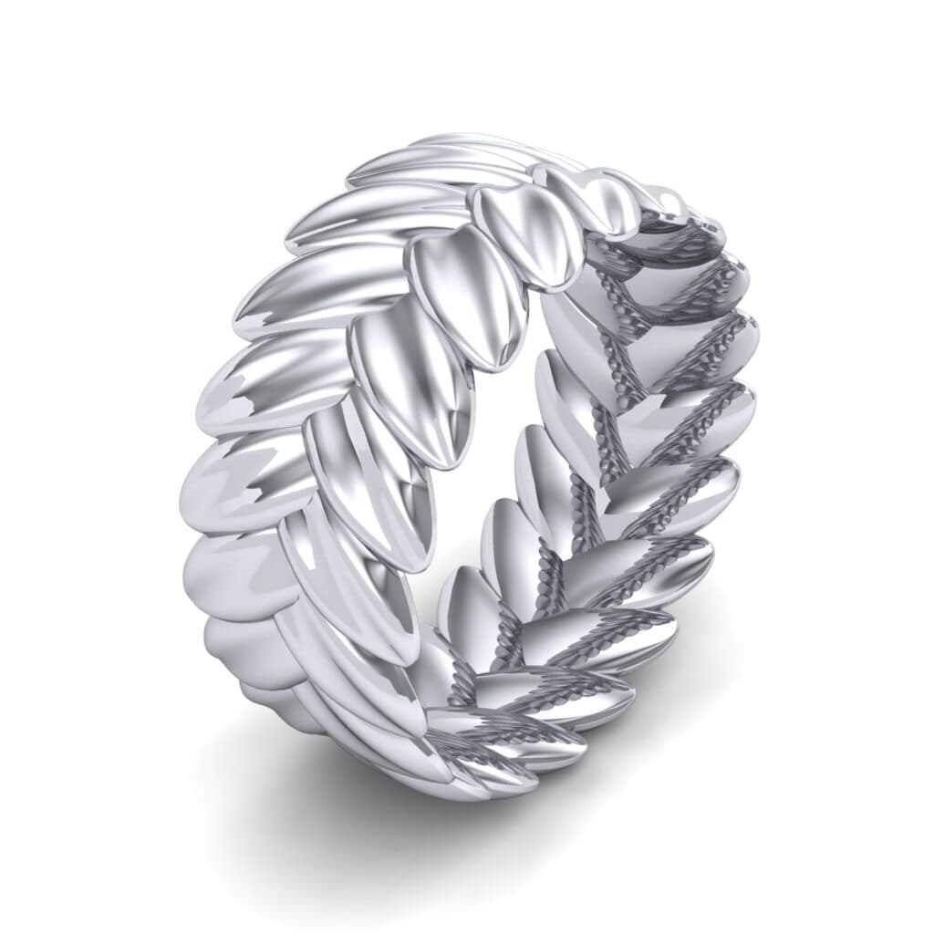 Wreath Ring (0 CTW) 5872 Render 1 01 Camera1 Metal 1 Platinum 0 Floor 0 Emitter Aqua Light 0