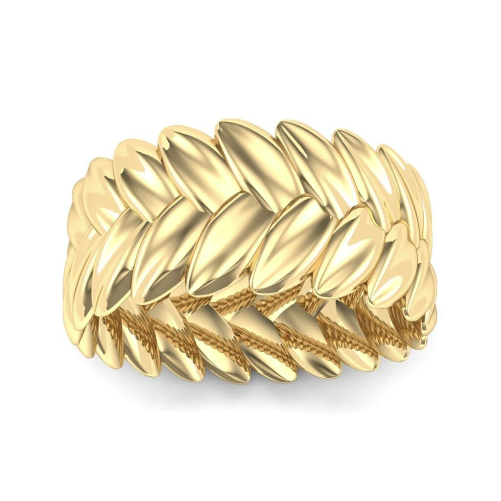 Wreath Ring (0 CTW) 5872 Render 1 01 Camera2 Metal 3 Yellow Gold 0 Floor 0 Emitter Aqua Light 0