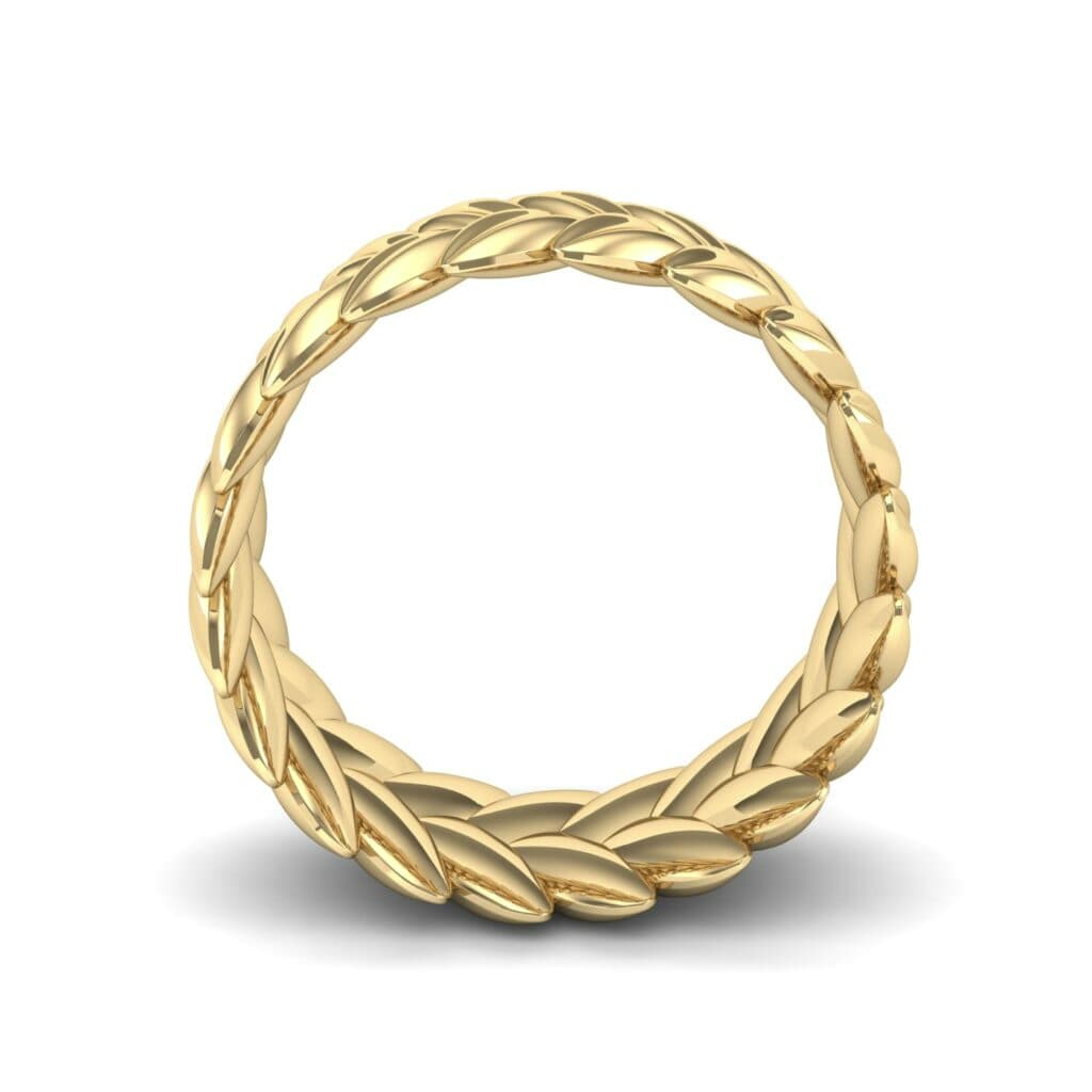 Wreath Ring (0 CTW) 5872 Render 1 01 Camera3 Metal 3 Yellow Gold 0 Floor 0 Emitter Aqua Light 0