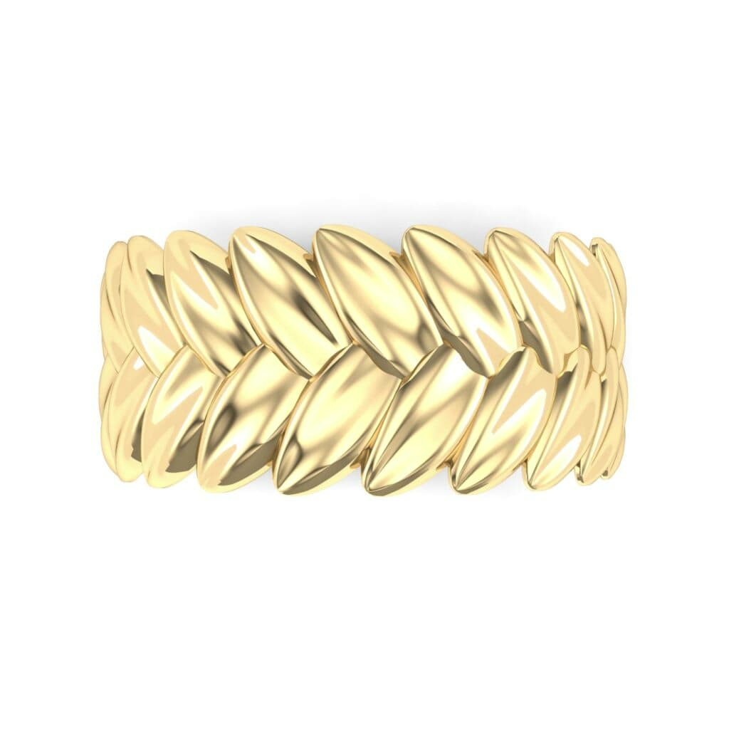 Wreath Ring (0 CTW) 5872 Render 1 01 Camera4 Metal 3 Yellow Gold 0 Floor 0 Emitter Aqua Light 0