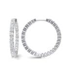 Luxe Crystal Hoop Earrings (1.56 CTW) Top Dynamic View
