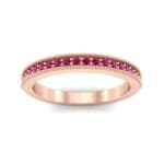 Milgrain Pave Ruby Ring (0.16 CTW) Top Dynamic View