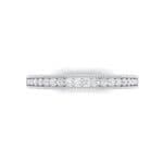 Milgrain Pave Crystal Ring (0.16 CTW) Top Flat View