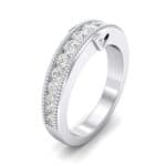 Tapered Milgrain Crystal Ring (0.44 CTW) Perspective View