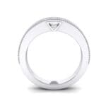 Tapered Milgrain Crystal Ring (0.44 CTW) Side View
