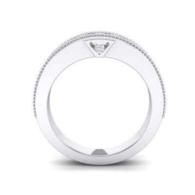 Tapered Milgrain Crystal Ring (0.44 CTW) Side View