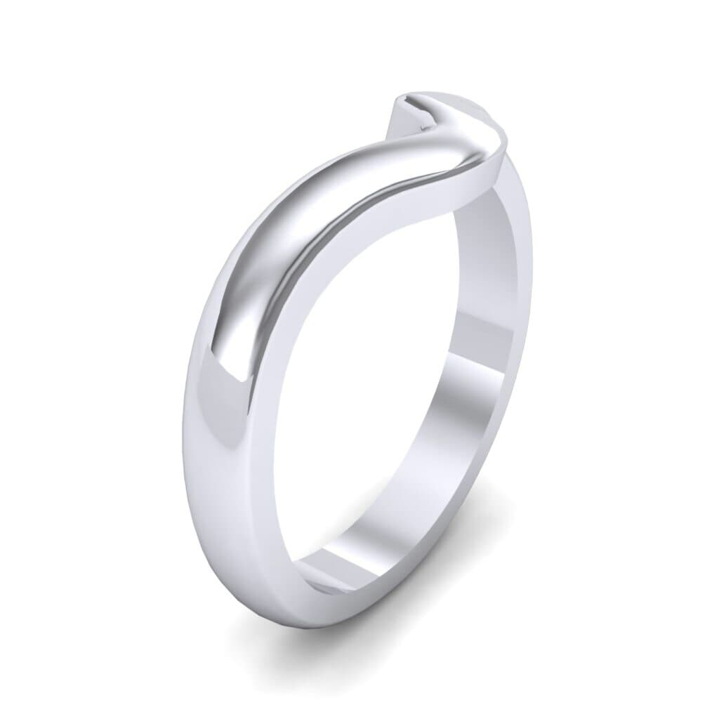 Curved Summit Ring (0 CTW) 6141 Render 1 01 Camera1 Metal 1 Platinum 0 Floor 0 Emitter Aqua Light 0