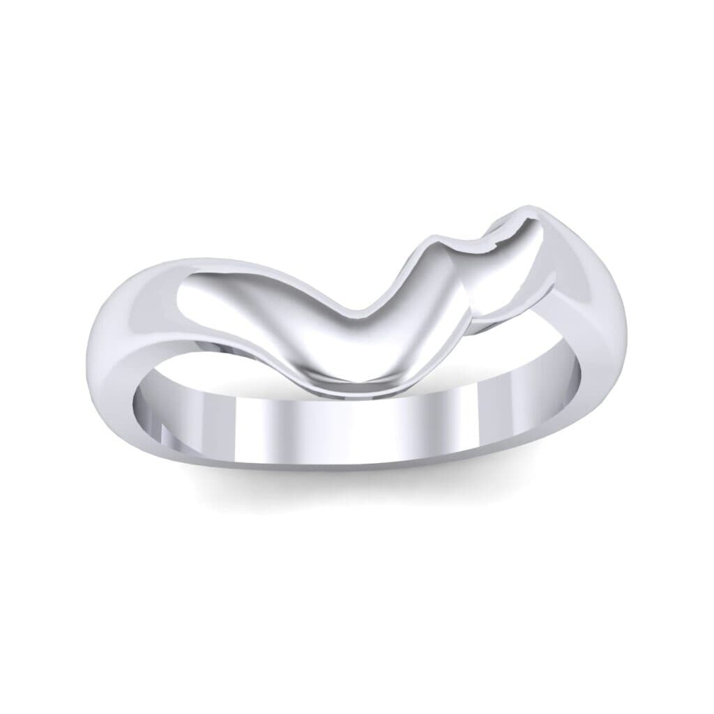 Curved Summit Ring (0 CTW) 6141 Render 1 01 Camera2 Metal 1 Platinum 0 Floor 0 Emitter Aqua Light 0