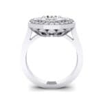 Petal Double Halo Crystal Engagement Ring (1.43 CTW) Side View