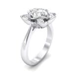 Flower Cup Crystal Engagement Ring (0.72 CTW) Perspective View