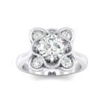 Flower Cup Crystal Engagement Ring (0.72 CTW) Top Dynamic View