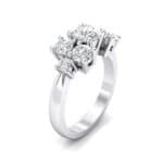Tapered Seven-Stone Crystal Engagement Ring (1.5 CTW) Perspective View