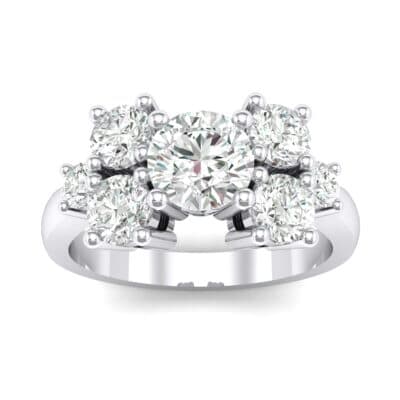 Tapered Seven-Stone Crystal Engagement Ring (1.5 CTW) Top Dynamic View