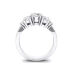 Tapered Seven-Stone Crystal Engagement Ring (1.5 CTW) Side View