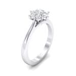 Floral Diamond Cluster Engagement Ring (0.35 CTW) Perspective View