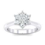 Floral Diamond Cluster Engagement Ring (0.35 CTW) Top Dynamic View