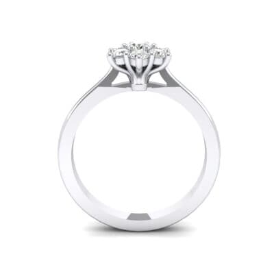 Floral Diamond Cluster Engagement Ring (0.35 CTW) Side View