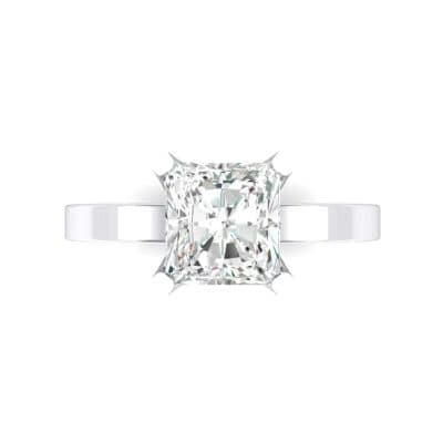 Classic Radiant-Cut Solitaire Diamond Engagement Ring (0.9 CTW) Top Flat View