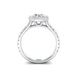 Claw Prong Halo Crystal Engagement Ring (1.24 CTW) Side View