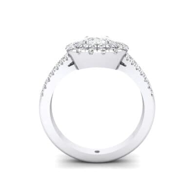 Double Halo Split Shank Crystal Engagement Ring (0.36 CTW) Side View