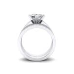 Princess-Cut Compass Point Crystal Engagement Ring (2.41 CTW) Side View
