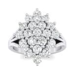 Era Split Shank Crystal Cluster Engagement Ring (1.68 CTW) Top Dynamic View