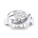Dancer Diamond Bypass Engagement Ring (0.39 CTW) Top Dynamic View