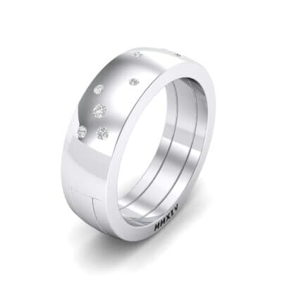 Wide Stellar Embedded Diamond Ring (0.14 CTW) Perspective View