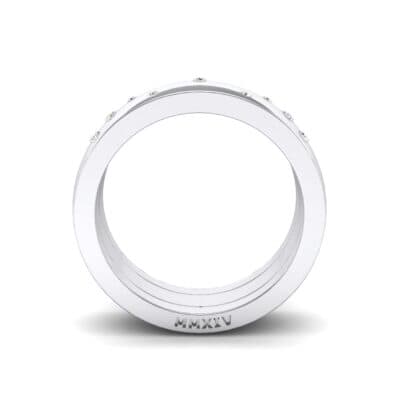 Wide Stellar Embedded Diamond Ring (0.14 CTW) Side View