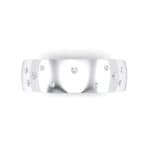 Wide Stellar Embedded Diamond Ring (0.14 CTW) Top Flat View