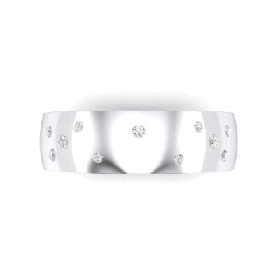 Wide Stellar Embedded Diamond Ring (0.14 CTW) Top Flat View