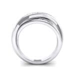 Rolling Triple Band Crystal Ring (0.3 CTW) Side View