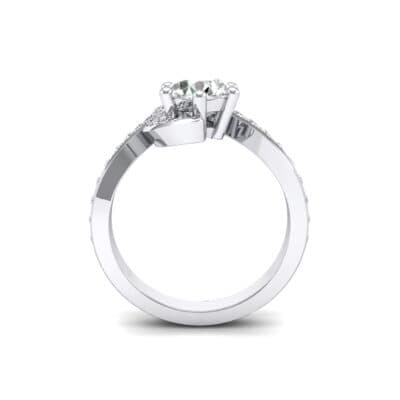Asymmetrical Crystal Bypass Engagement Ring (1.09 CTW) Side View